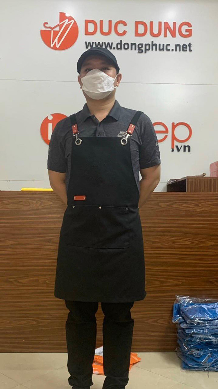 Tạp dề mẫu mới màu đen | Tap de dong phuc