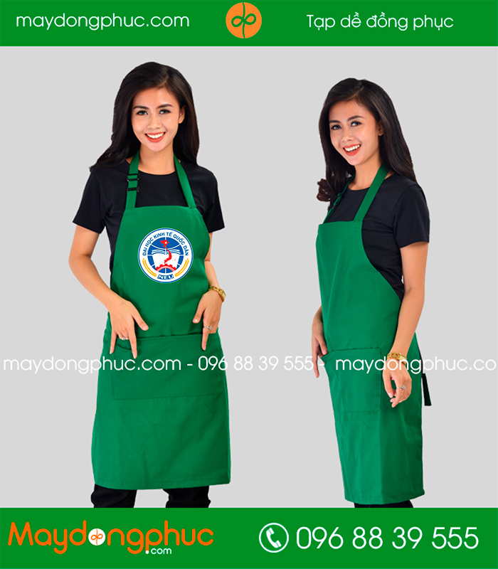 Tạp dề màu xanh lá cây Trường đại học Kinh tế quốc dân | Tap de dong phuc