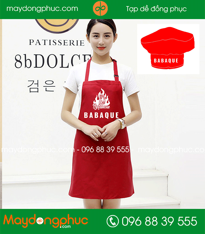 Tạp dề Quán Babaque | Tap de dong phuc