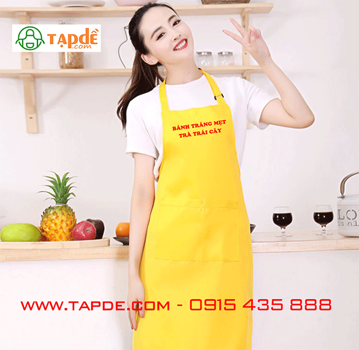 Tạp dề Quán bánh tráng mẹt trà trái cây | Tap de dong phuc