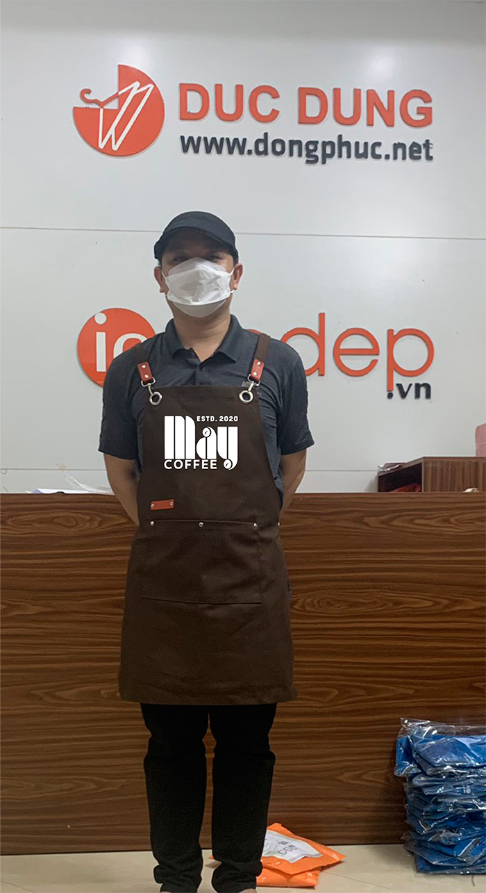 Tạp dề Quán May Coffee ESTD 2020 | Tap de dong phuc