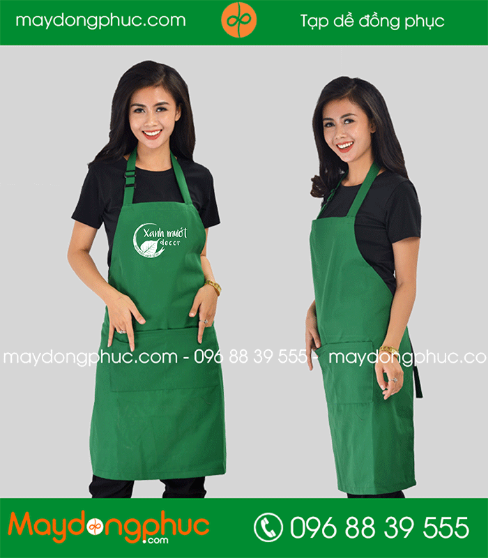 Tạp dề Quán Xanh mướt Decor | Tap de dong phuc