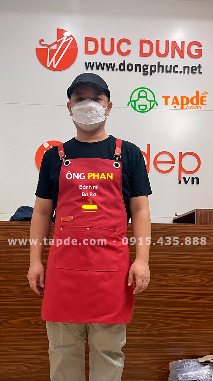 Tạp dề Tiệm Bánh mì ba rọi Ông Phan | Tap de dong phuc