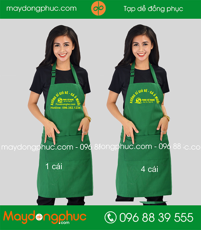 Tạp dề Xưởng sỉ giò bê - Gà ủ muối | Tap de dong phuc