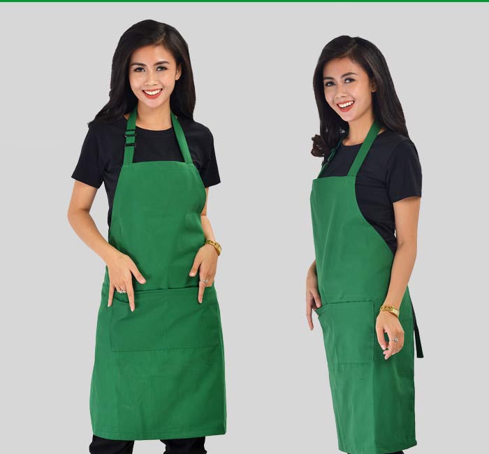 Tạp dề đồng phục màu xanh lá | Tap de dong phuc