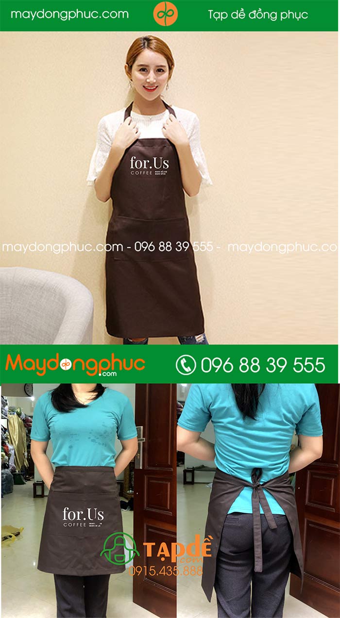 Tạp dề Quán coffee For us | Tap de dong phuc