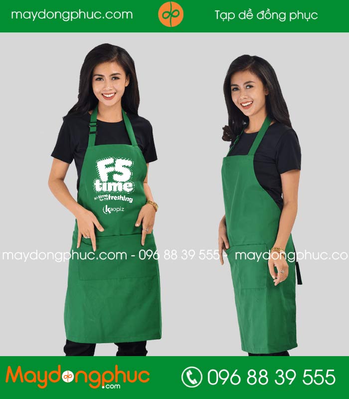 Tạp dề quán F5 Time | Tap de dong phuc