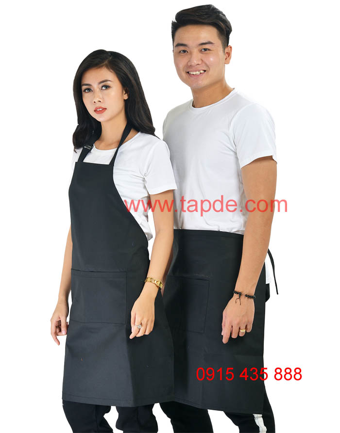 Tạp dề đen - vải kaki đẹp