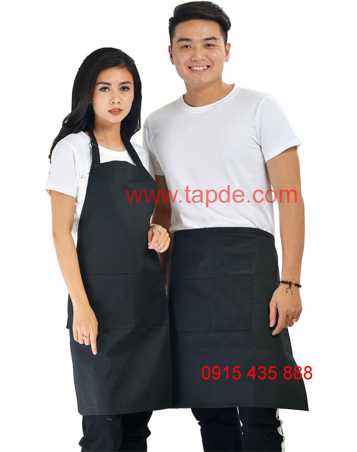 Tạp dề đen - vải kaki đẹp