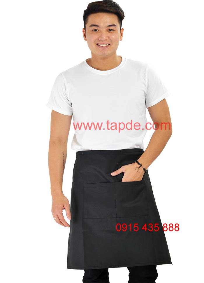 Tạp dề đen - vải kaki đẹp