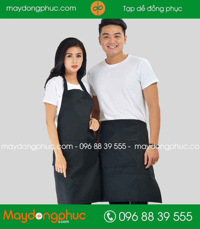 Tạp dề màu đen | Tap de may san