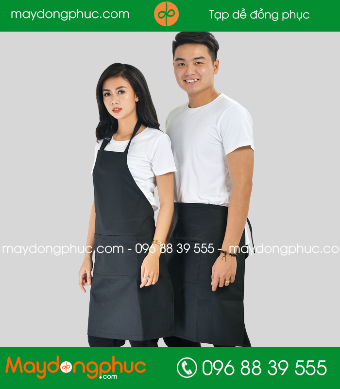 Tạp dề màu đen | Tap de may san