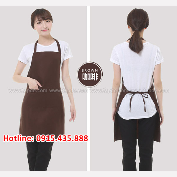 Tạp dề màu nâu | Tap de mau nau