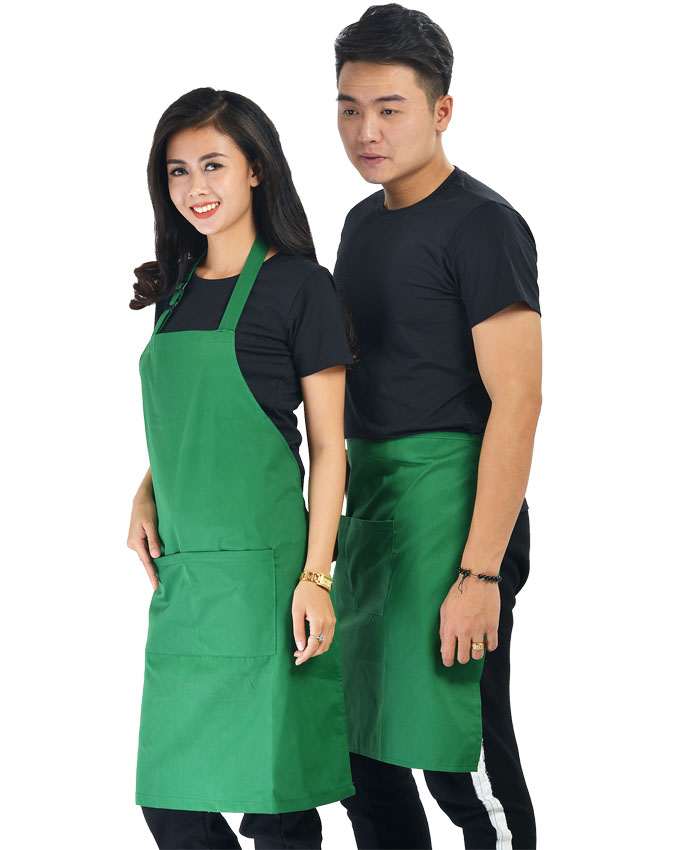 Tạp dề xanh lá - Vải kaki đẹp