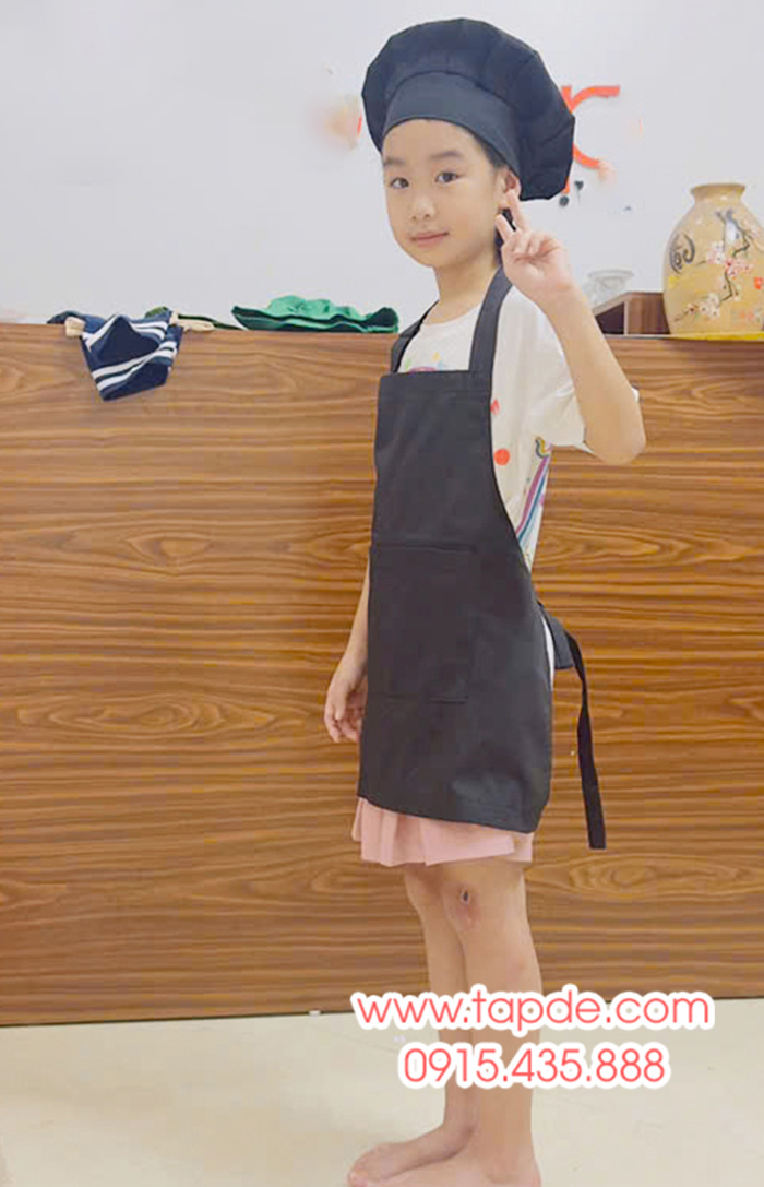 Tạp dề trẻ em màu đen | Tap de tre em