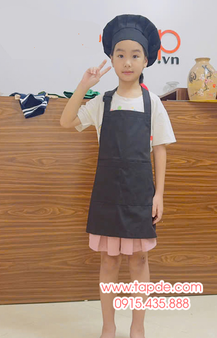 Tạp dề trẻ em màu đen | Tap de tre em