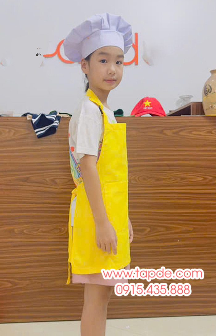 Tạp dề trẻ em màu vàng | Tap de tre em