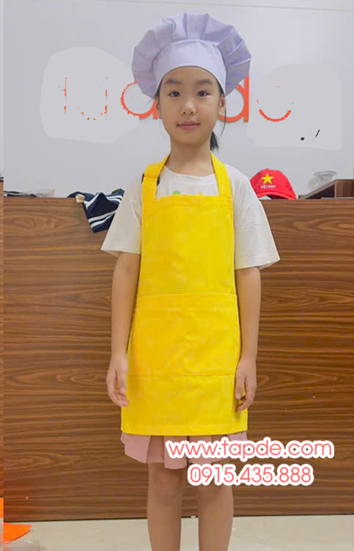Tạp dề trẻ em màu vàng | Tap de tre em