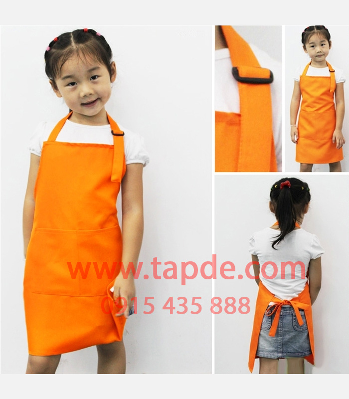 Tạp dề trẻ em màu cam | Tap de tre em